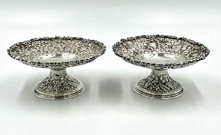 A Pair of Tiffany Sterling Tazze, 19thc.
