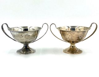 Pair of Arthur Stone Sterling Sauce Dishes