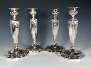 Four Durgin/Grogan Co. Sterling Silver Candlesticks