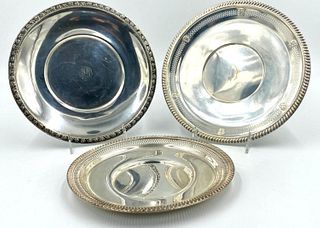 Three Sterling Silver Trays