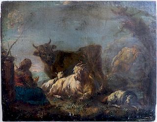Philipp Peter Roos (1655-1706), attr. oil painting