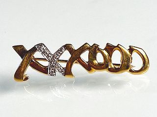 Tiffany & Co XXXOOO 18K Gold Pin, Designed by Paloma Picasso