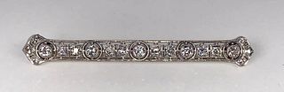 Platinum and Diamond Bar Pin, c.1900