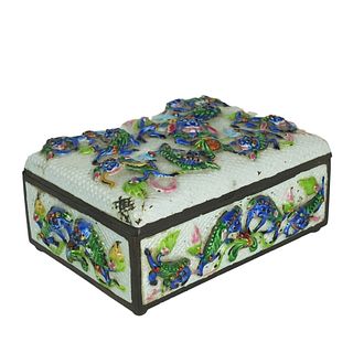 Chinese Cloisonne Enamel Humidor Box