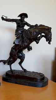 Frederic Remington "Bronco Buster" bronze sculpture LARGE