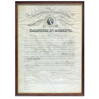 19th C. University of Vanderbilt Document