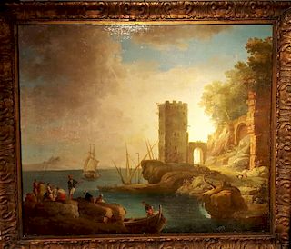 Continental School Castle with Seascape