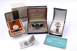 Three Men's Bulova Accutron Wristwatches