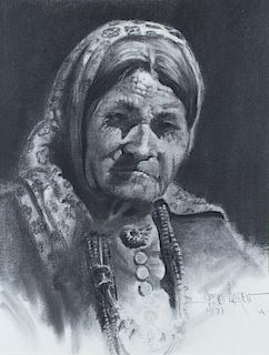 Old Woman, Navajo by James Boren