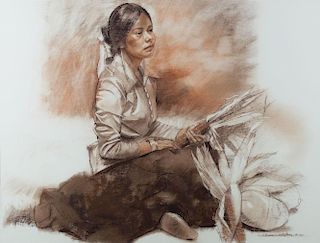Seated Indian Maiden by William Whitaker