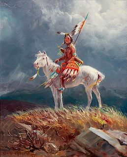 Sioux Warrior by Olaf Wieghorst