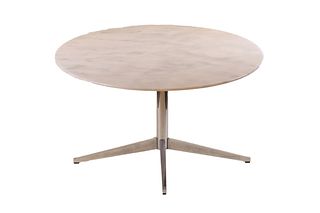 Modern Chrome Table with Marble Top