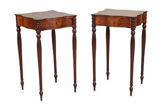Pair of Federal Style Mahogany Work Tables