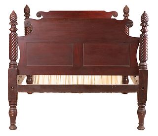 Classical Carved Mahogany Bedstead