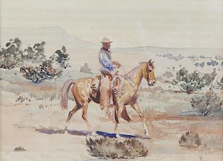 Palomino & Horseman by Edward Borein