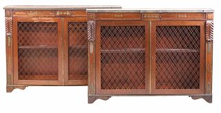 Pair of Regency Mahogany Cabinets