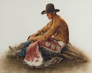 Butch Kelly Saddle Bronc Rider by James Bama