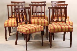 Eight Regency Mahogany Side Chairs