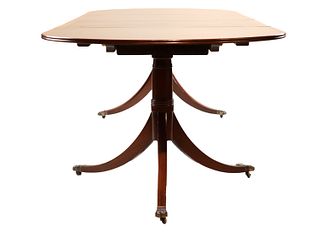 Regency Style Mahogany Two Pedestal Dining Table
