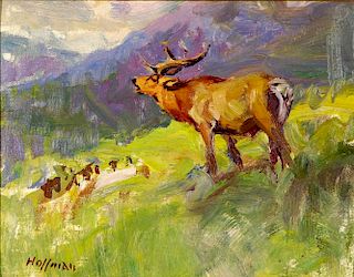 Bull Elk by Frank B. Hoffman