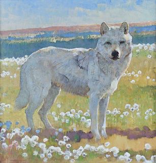 In Ellesmere Land - Arctic Wolf by Bob Kuhn