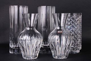 Four Baccarat Crystal Vases