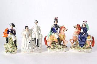 Four Staffordshire Figures of Napoleon