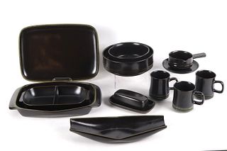 Denby Black Stoneware Dining Set