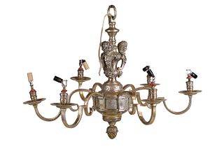 Six-Light Chandelier, Attributed to Caldwell