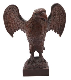 Carved American Spread-Wing Eagle