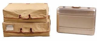 Two Vintage Asprey Leather Suitcases