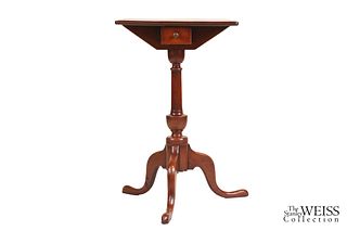 Federal Cherrywood Candlestand with Drawer