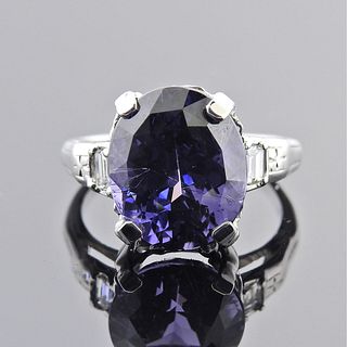 14k Gold Sapphire Diamond Ring