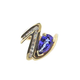 14k Gold Diamond Tanzanite Ring