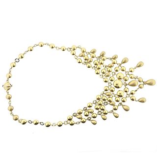 14k Gold Reversible Bib Necklace