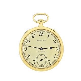 Antique Tiffany & Co Patek Philippe 18k Gold Pocket Watch 
