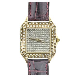 14k Gold Diamond Wristwatch
