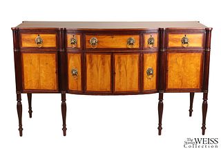 Federal Flame Birch & Mahogany Bowfront Sideboard