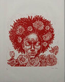 Afro Flowers Red (Tabitha Whitley)