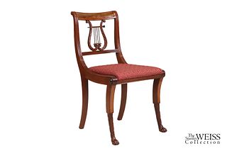 Classical Mahogany Lyre Back Side Chair
