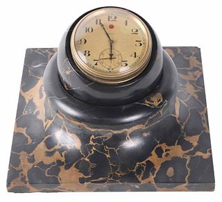 Zenith Black Marble Boule Desk Clock