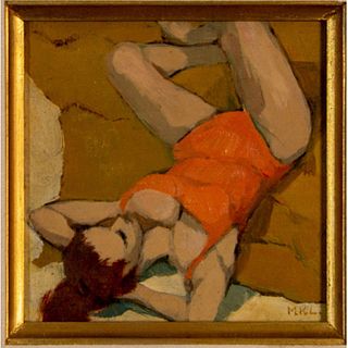 Mimi Korach Lesser (American, 1922-2018) Acrylic Painting