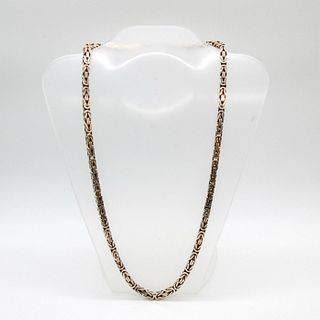 Men's Heavy Sterling Silver Byzantine Link Necklace