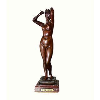 Emile Pinedo (French,1840-1916) Bronze Statue, Nude Beauty