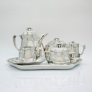 7pc Tirschenreuth Sterling Silver Tea and Coffee Service Set