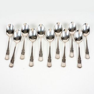 11pc Vintage French Ercuis Silver Plated Flatware, Tablespoons
