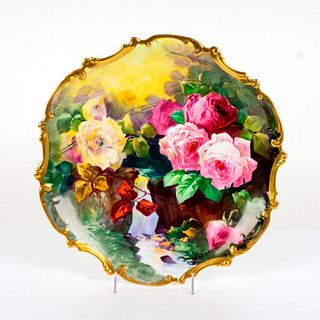 Coronet Limoges Porcelain Floral Charger