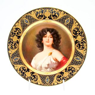 Antique Royal Vienna Porcelain Portrait Cabinet Plate