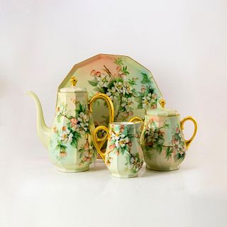 4pc E. Miler Limoges France Porcelain Tea / Coffee Set