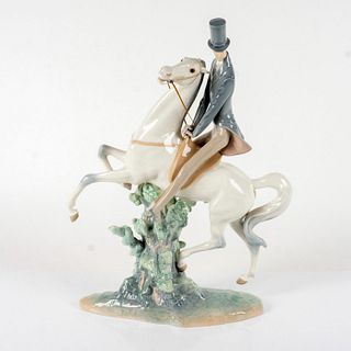 Lladro Man On Horse Porcelain Sculpture 4515